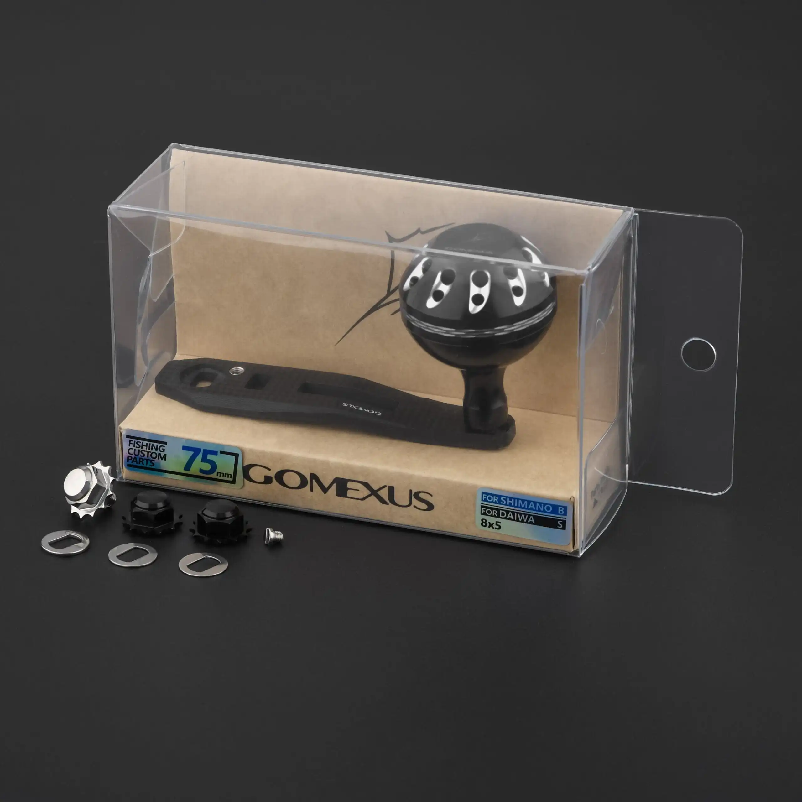 Gomexus Carbon Handle for Baitcasting Reel with Aluminum Knob LC-A38