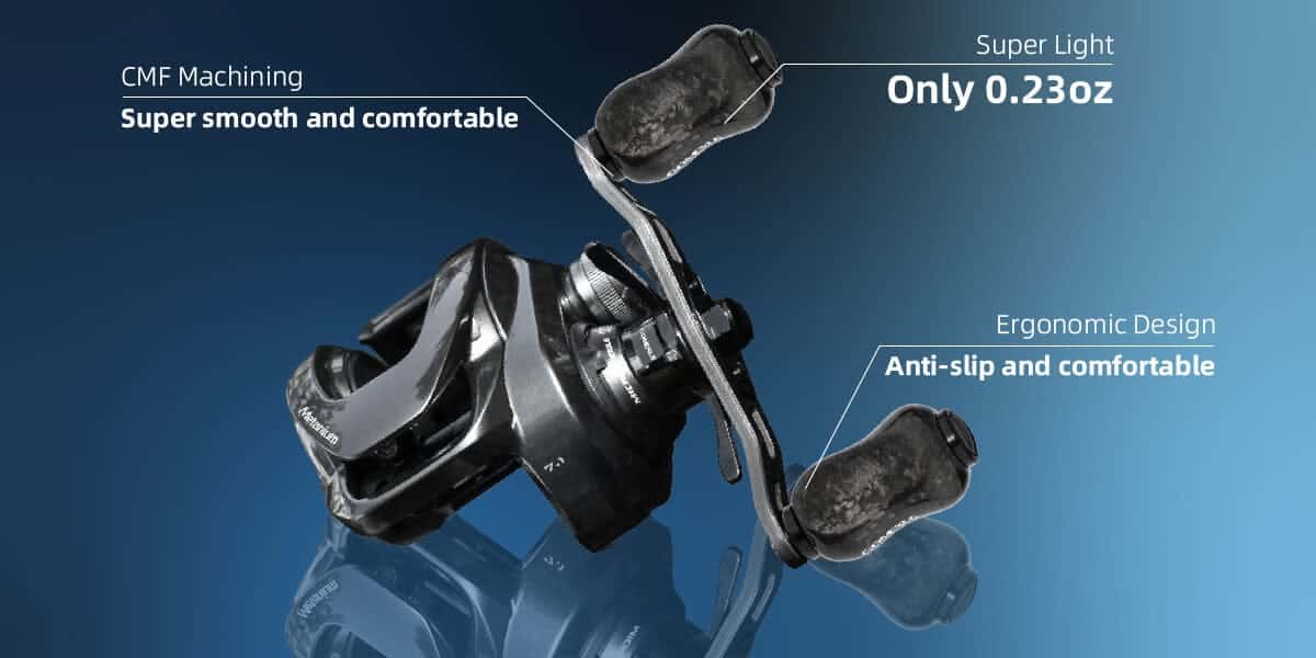 Gomexus Carbon Reel Power Knob 20mm F22 3 Super light, comfortable ergonomic design.