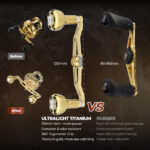 BDH-TA30 | 120mm Aluminum Baitcasting Handle | 30mm Titanium Knobs | Gomexus - Image 5