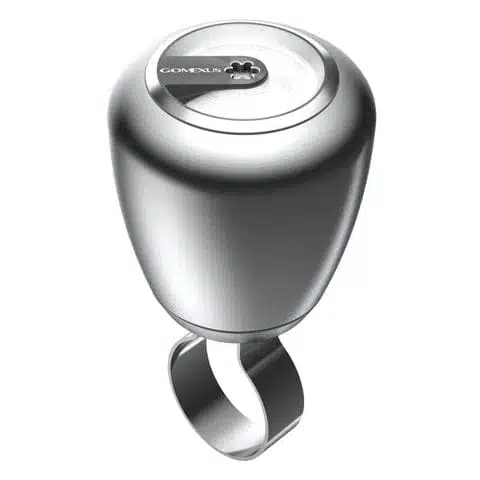 Sleek silver boat knob design