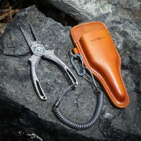 Gomexus Plier X Titanium Fishing Pliers: Never Corrode 2 Fishing pliers with leather holster.