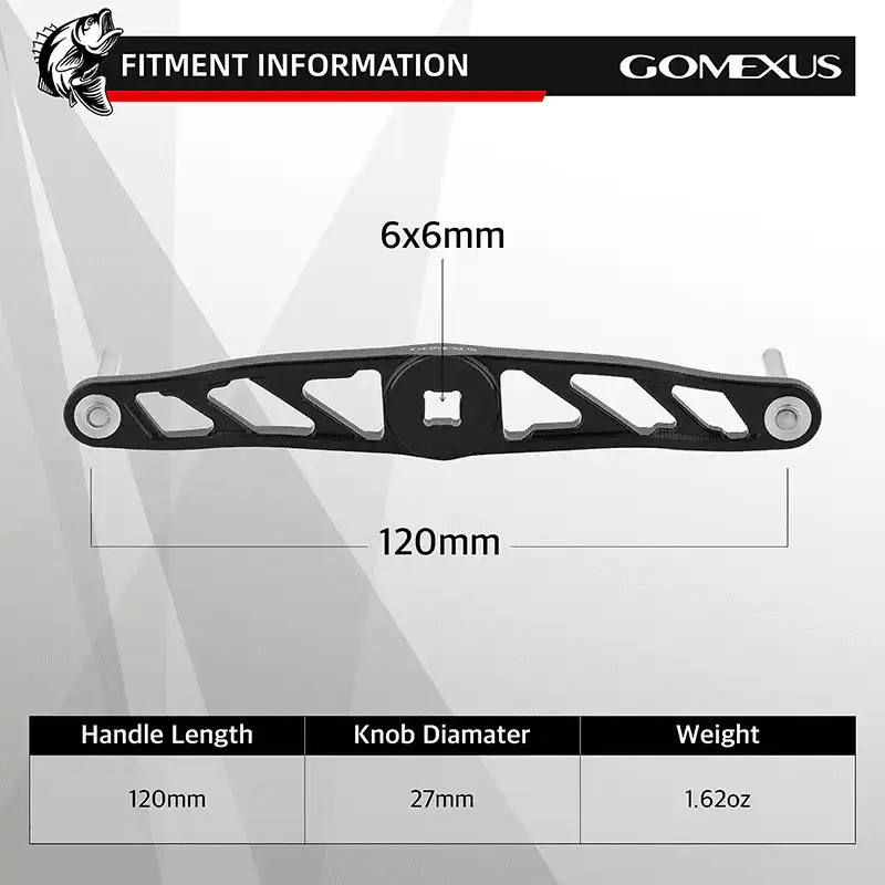 GOMEXUS ハンドル gomexus handle with TPE knob - For Penn and Abu Garcia