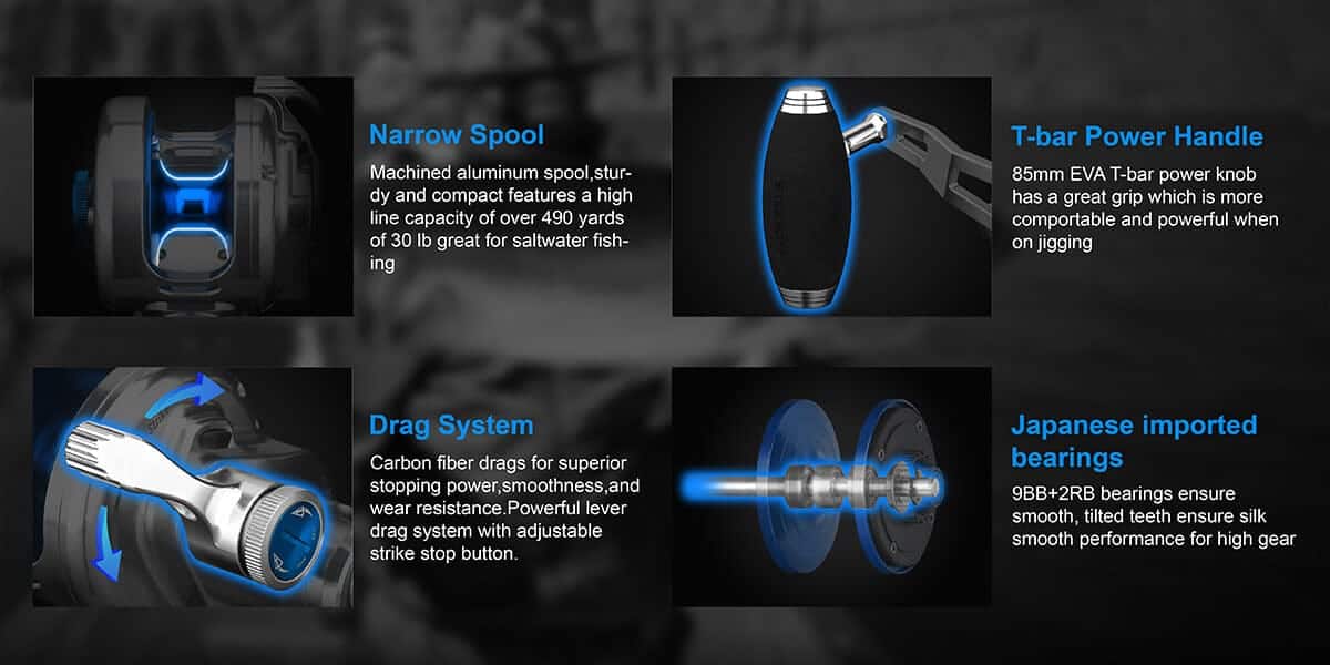 Gomexus® Slow Pitch Jigging Reel SX450 3 Gomexus SX450