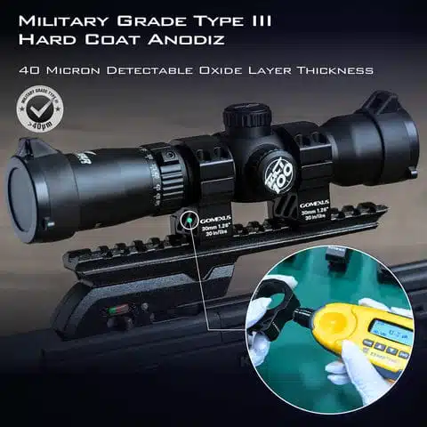 Military grade scope with oxide layer