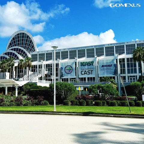 Convention center with ICAST banners