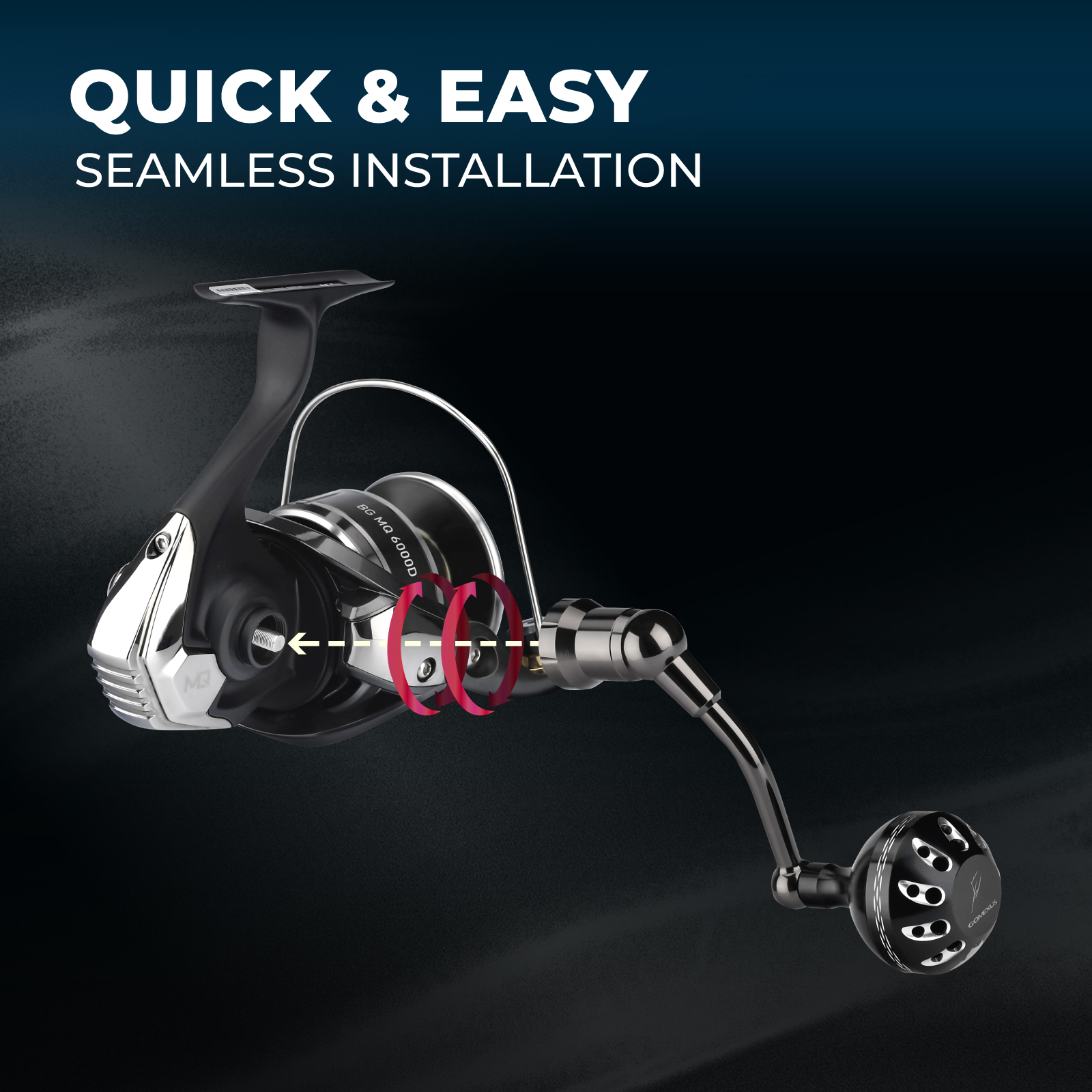Gomexus Plug&Play Aluminum Power Handle For Daiwa BG MQ