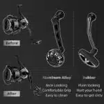 Gomexus Plug&Play Aluminum Power Handle For Daiwa BG MQ Spinning Reel - Image 5