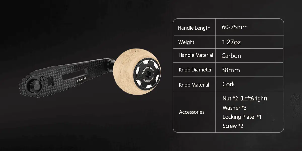 Gomexus carbon handle with cork knob