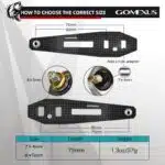 Gomexus Carbon Handle for Baitcasting Reel with Knob LC-FA38 - Image 8