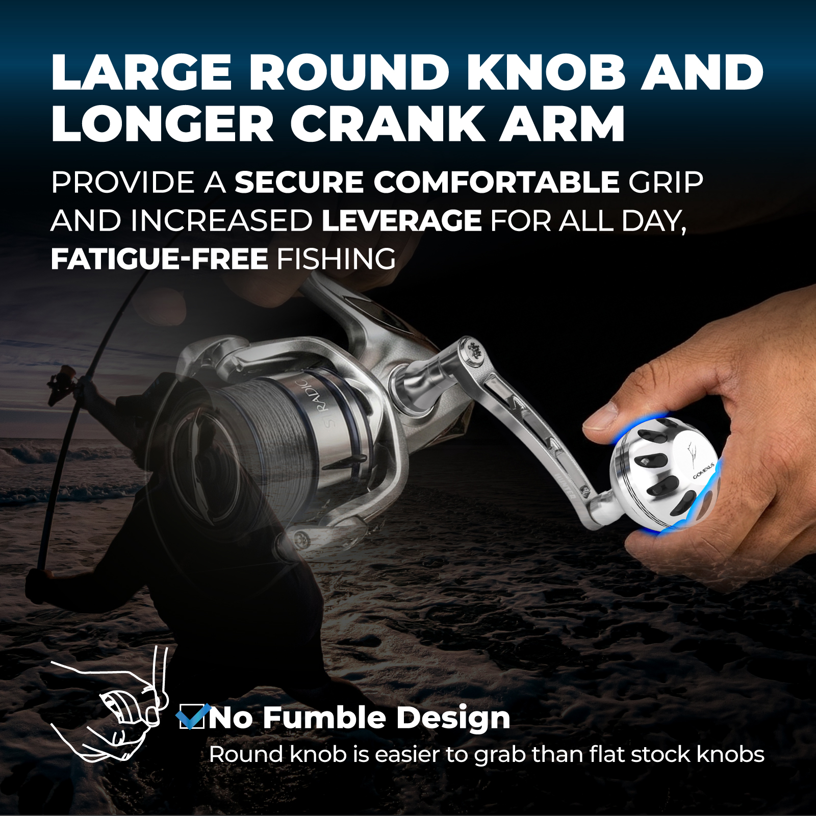 Gomexus LMY-A38 Shimano Spinning Reel Handle | Ultimate Upgrade