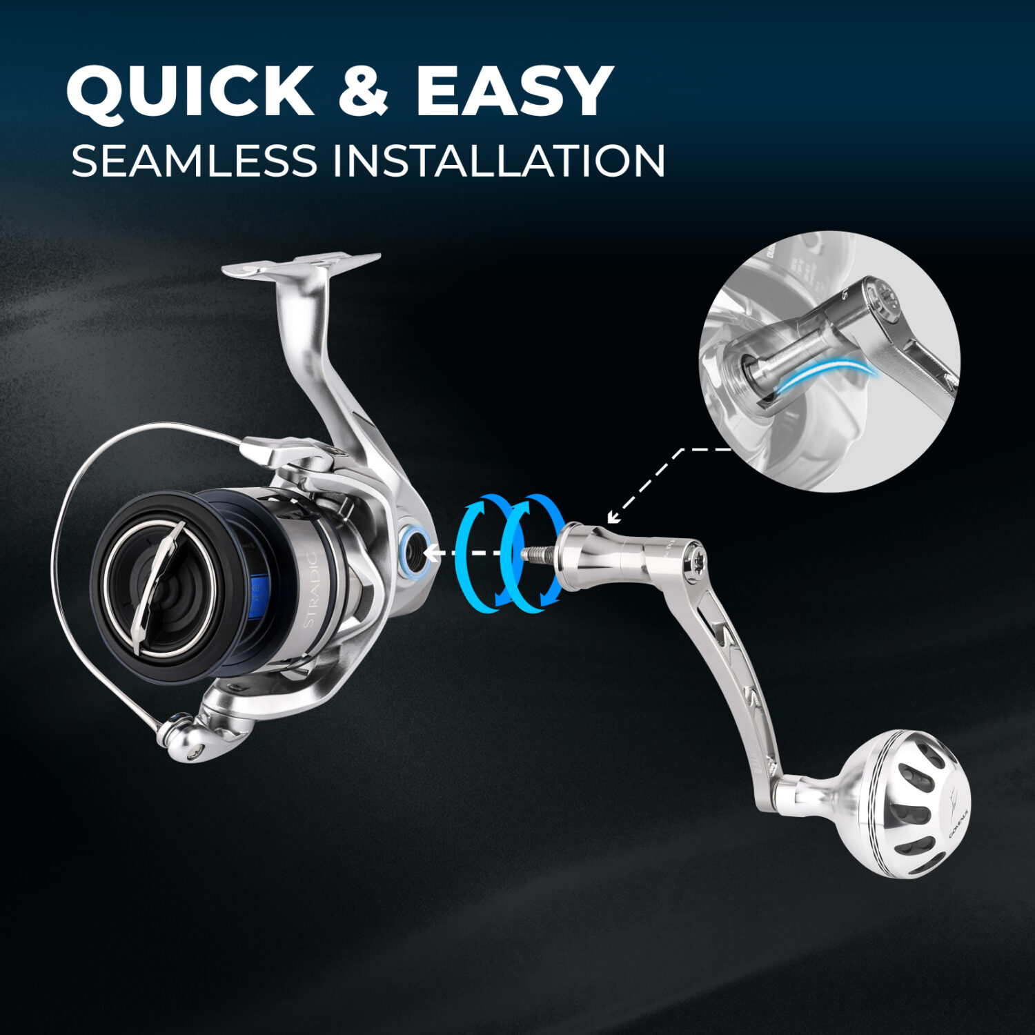 Gomexus LMY-A38 Shimano Spinning Reel Handle | Ultimate Upgrade