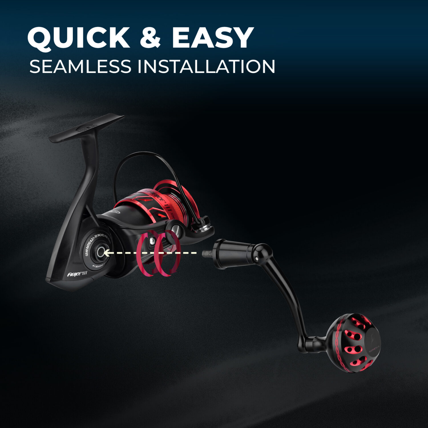 Penn Fierce Power Handle Upgrade | Gomexus Ultimate JigLite