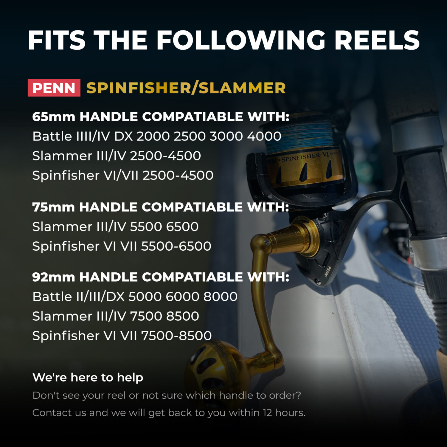 Penn Spinfisher Power Handle Upgrade | Gomexus CNC Aluminum
