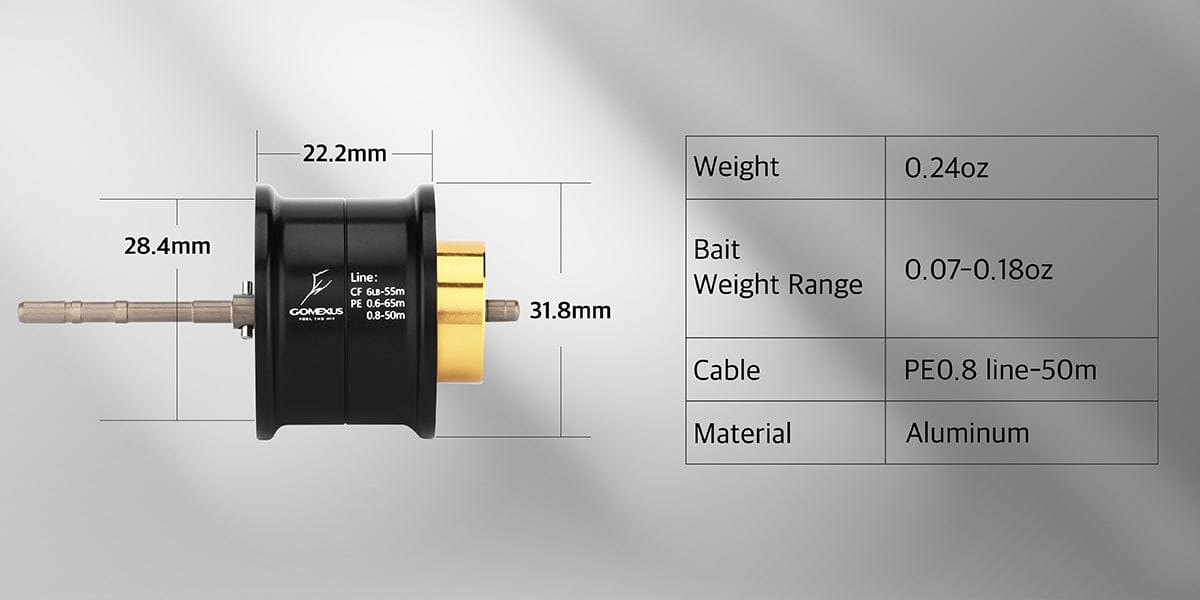 Gomexus Aluminum Spool For Daiwa Tatula TW 80 1 GOMEXUS spool