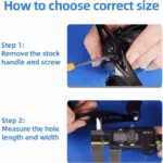 Gomexus Aluminum Handle for Baitcasting Reel with Titanium Knob BDH-TA30 - Image 7