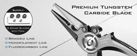 Gomexus Plier X Titanium Fishing Pliers: Never Corrode 3 Premium tungsten carbide blade for fishing.