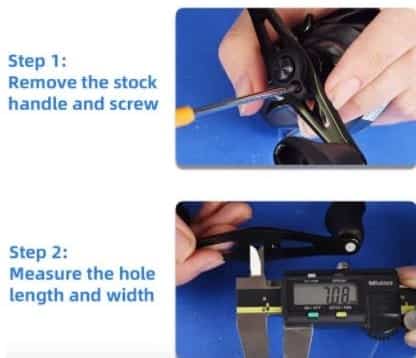 How To Select Suitable Handle For Your Baitcasting Reel? 2 measure shaft size of your baitcasting reel