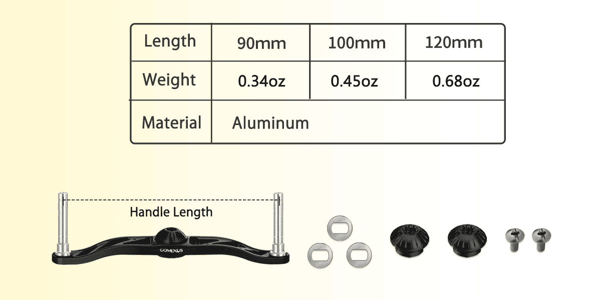 Gomexus Aluminum Handle for Baitcasting Reel BDH 1 Gomexus handle
