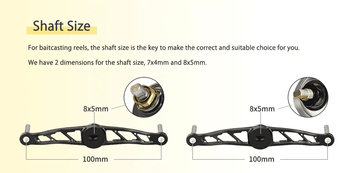 Gomexus Aluminum Handle for Baitcasting Reel BDH 3 shaft size