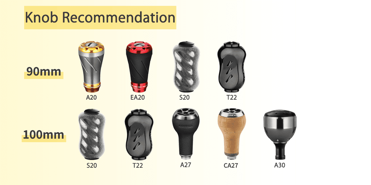 Gomexus Aluminum Handle for Baitcasting Reel BDH 4 knob recommendation