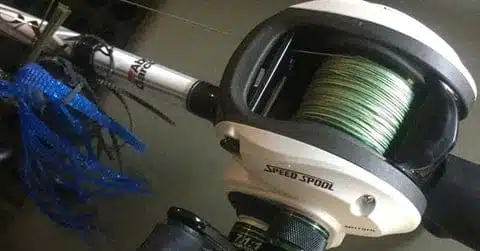 Why Use a Leader with Braided Line? 2 Fishing reel with braided line