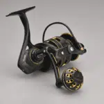 Gomexus Power Knob Aluminum-C38 with spinning reel#color_Black Gold