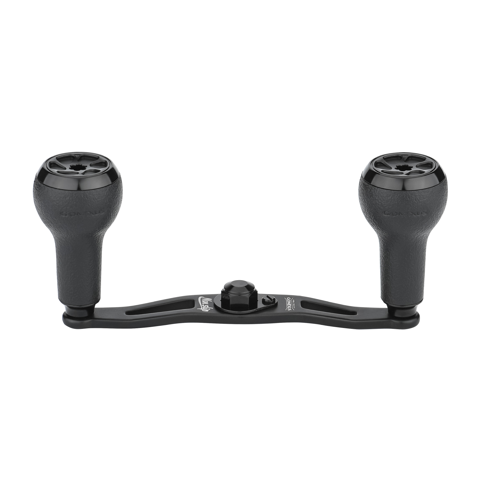 gomexus-mbd-a27-aluminum-baitcasting-reel-handle-black Gomexus MBD-A27 aluminum baitcasting reel handle in matte black color variation isolated on white background
