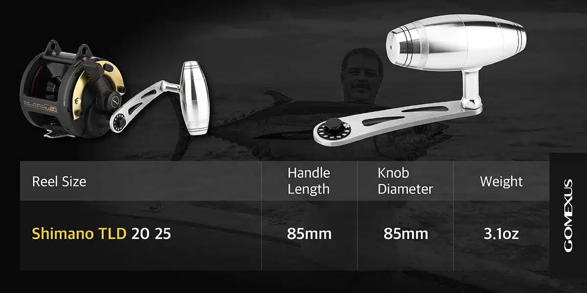 Gomexus Handle SS85 for Shimano TLD 20 25 Reel Power Handle 1 iHandle SS85 for Shimano TLD