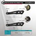 Gomexus Carbon Handle for Baitcasting Reel with Cork Knob LC-CA38 - Image 4
