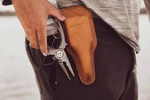 Gomexus Plier X Titanium Fishing Pliers: Never Corrode 6 Pliers secured in holster on waist.