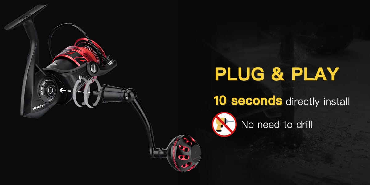 Gomexus Plug&Play Aluminum Power Handle For Penn Fierce III&IV 2 Plug&play handle for Penn fierce