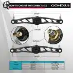 Gomexus Aluminum Handle for Baitcasting Reel with Cork Knob BDH-CA27 - Image 10