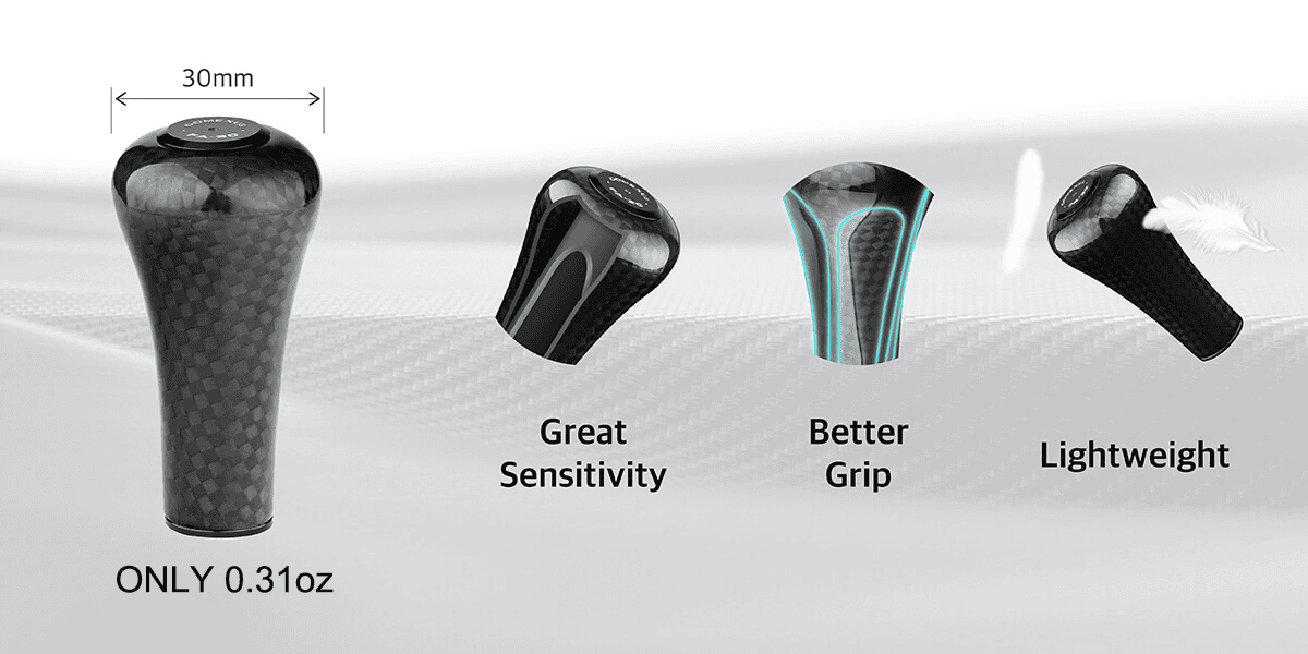 Gomexus Carbon Handle for Baitcasting Reel with Knob DC-FA30 3 Gomexus slim 30mm knob