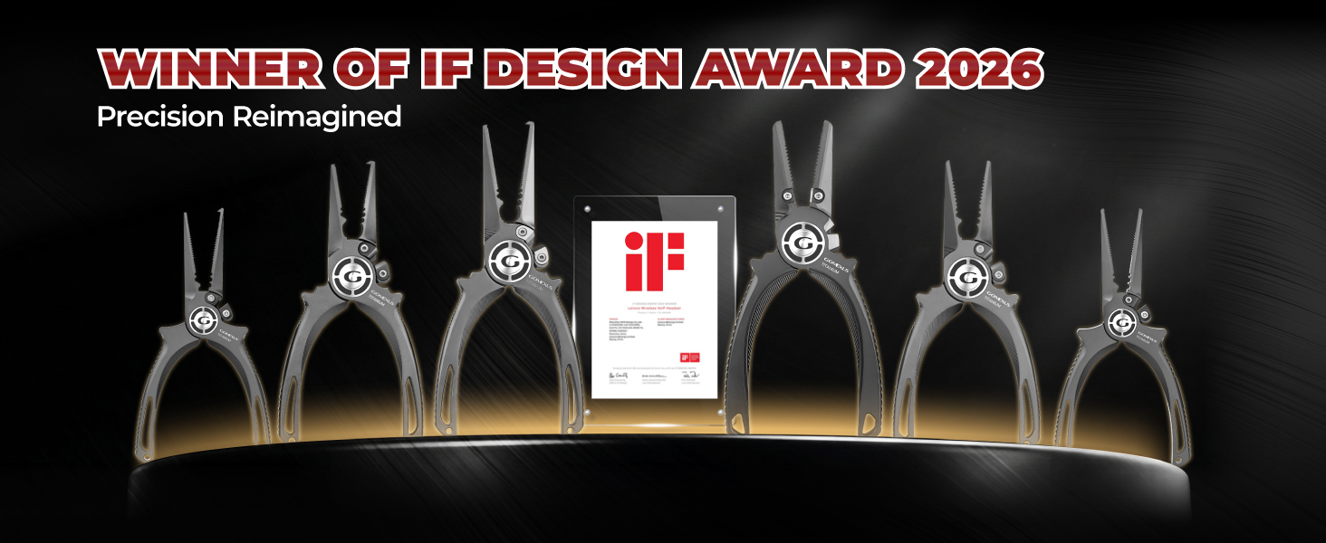 Gomexus Heavy Duty Titanium Pliers winner of premium iF Design Award 2026