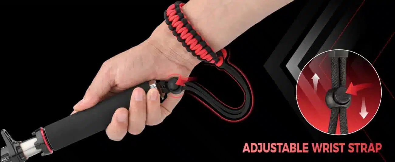 GOMEXUS Quick-Release Fishing Gripper Heavy-Duty 316 Stainless Steel 360° Rotating Jaw Safe Control for Inshore Fishing 6 Hand holding adjustable wrist strap.