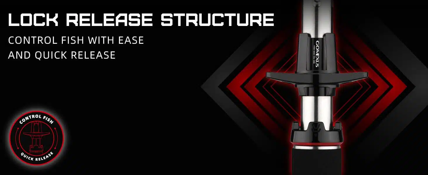 Lock release structure for easy control.