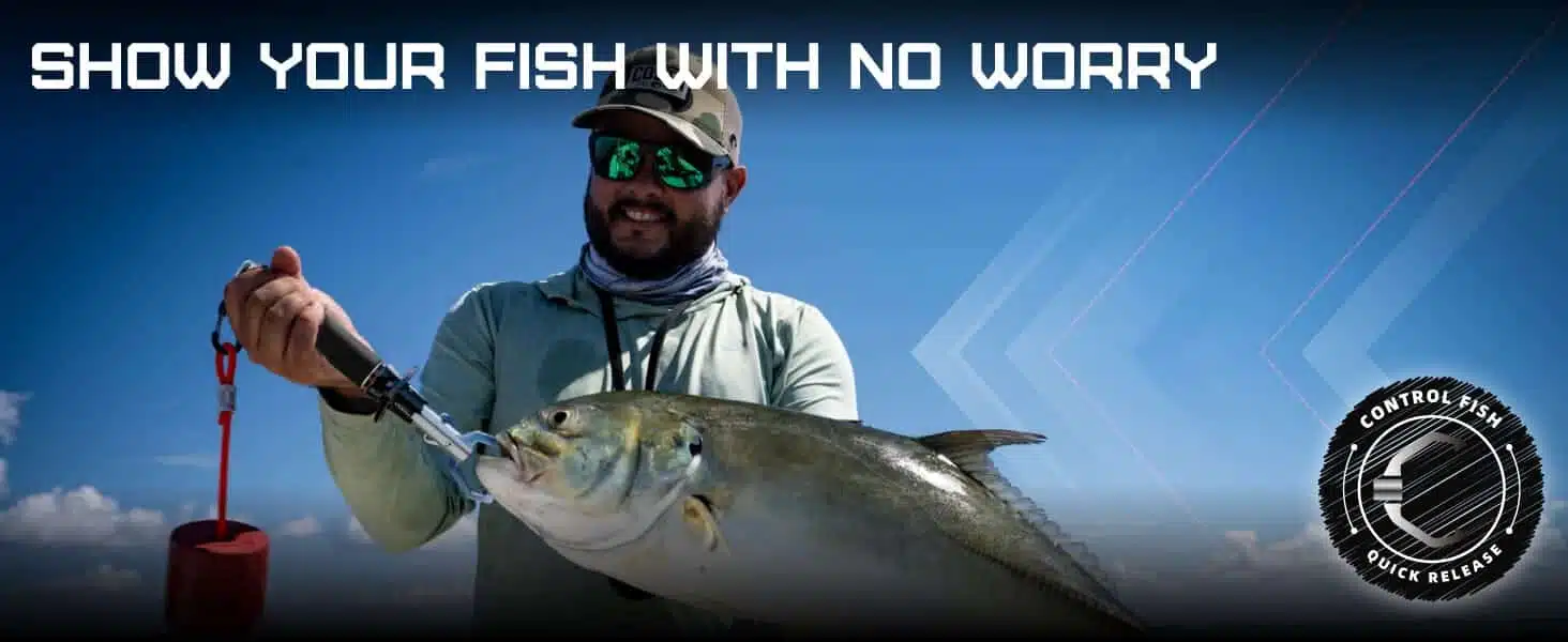 Person displaying a large fish.