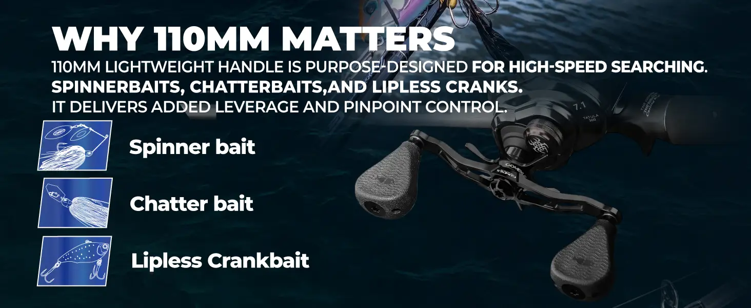 Why 110mm matters for high speed searching and pinpoint casting accuracy