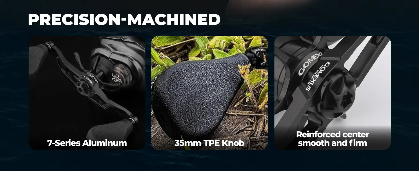 Precision-machined 7-series aluminum frame and 35mm TPE flat knob with reinforced center