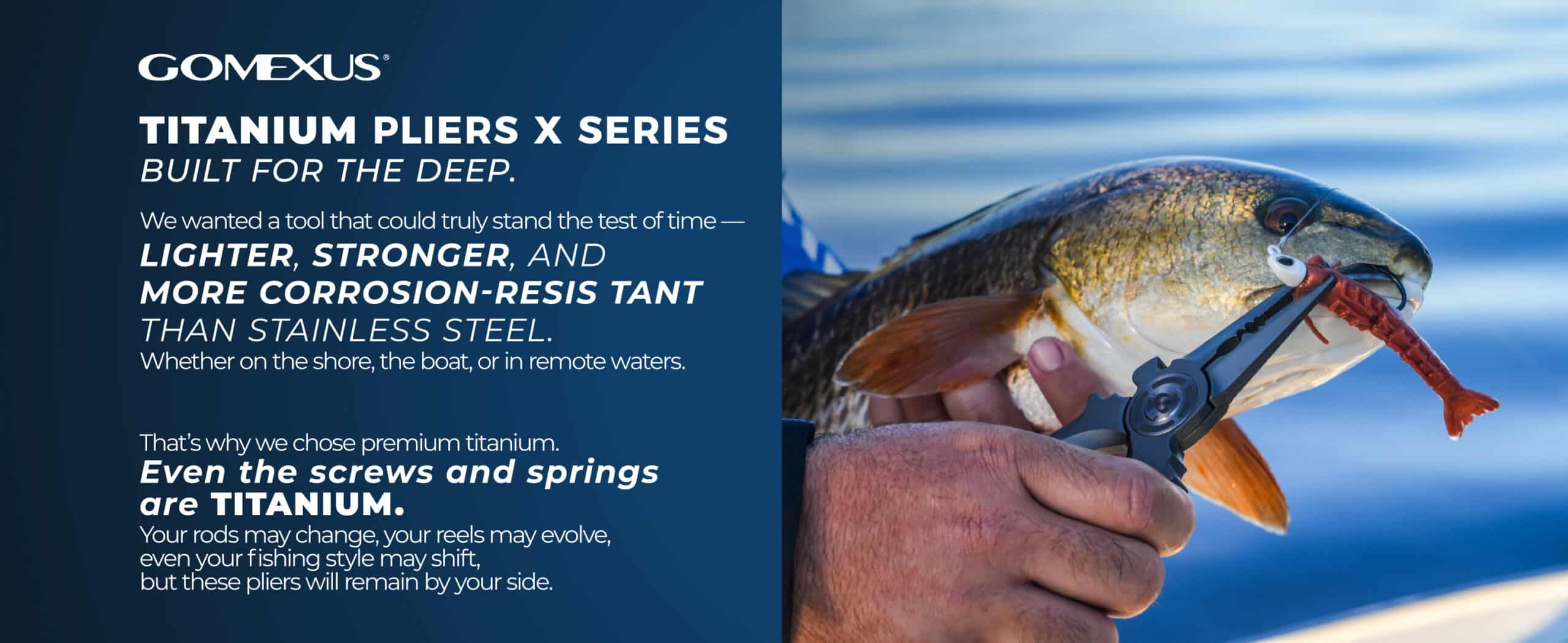 Titanium pliers for deep-sea fishing.