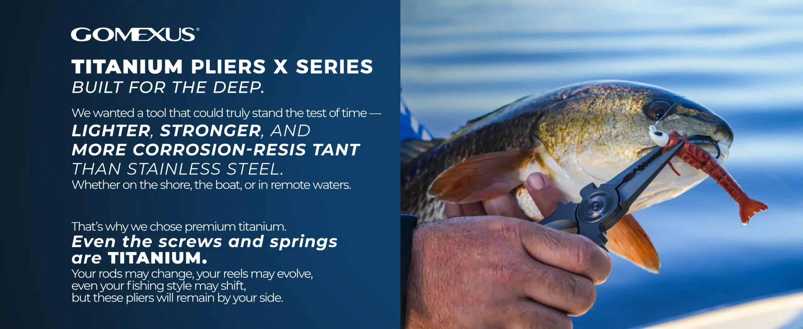 Titanium pliers for deep-sea fishing.