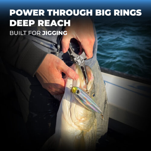 Deep reach heavy duty Titanium Fishing Pliers for jigging and offshore saltwater fishing
