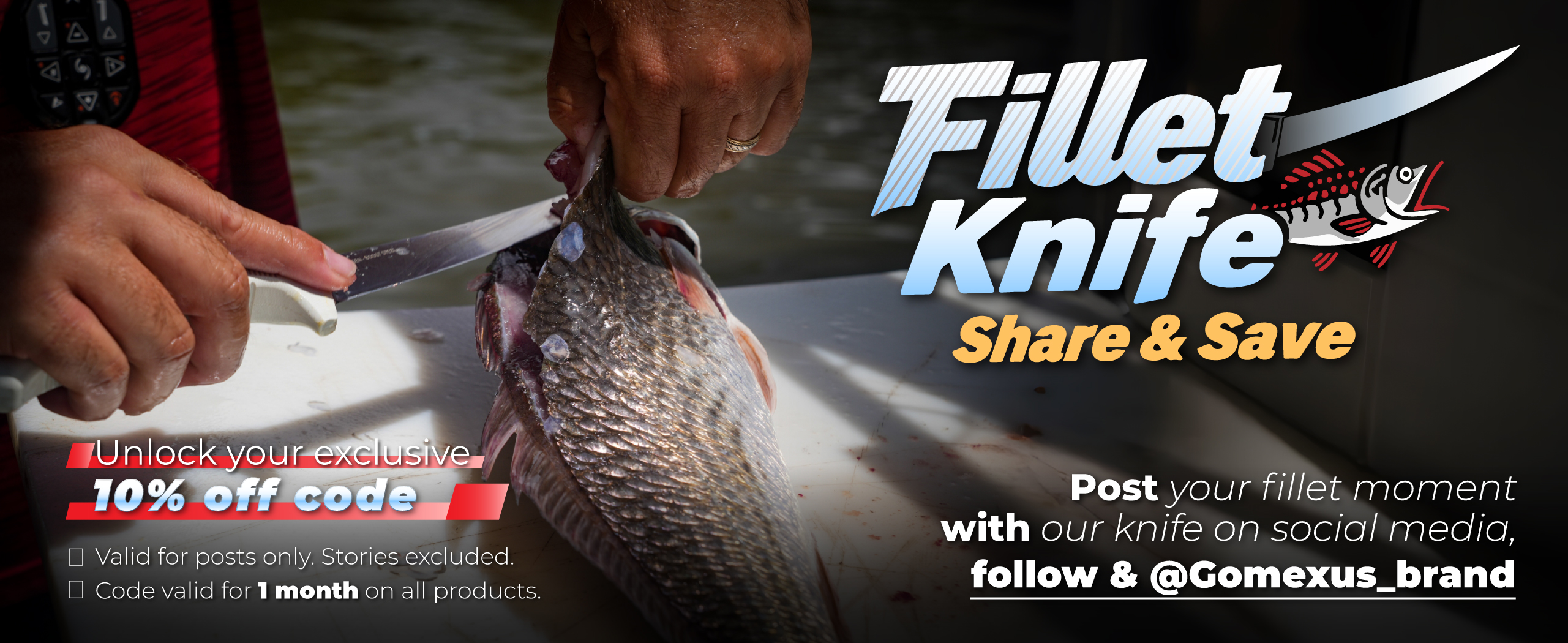 Fillet knife promotion and discount offer