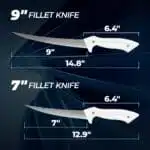 Gomexus N-Boost™ Fillet Knife 7&9" Sharp & Corrosion Resistance Built for Salt. Sharpened for Precision Trusted by Pros - Image 8