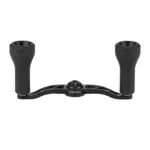Gomexus BDH-TPE24 100mm ultralight aluminum baitcasting reel handle with 24mm TPE knobs in solid black.