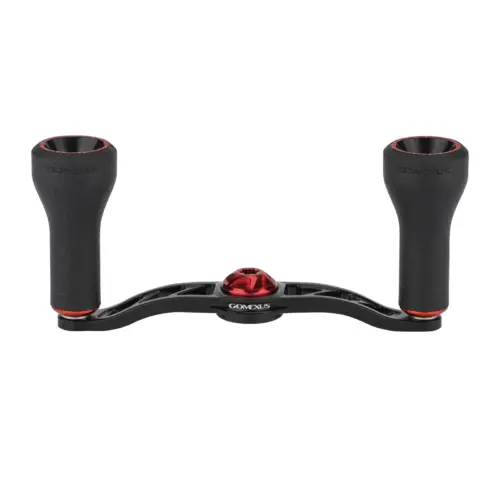 Gomexus BDH-TPE24 100mm baitcasting reel power handle with 24mm TPE knobs in black and red accents.