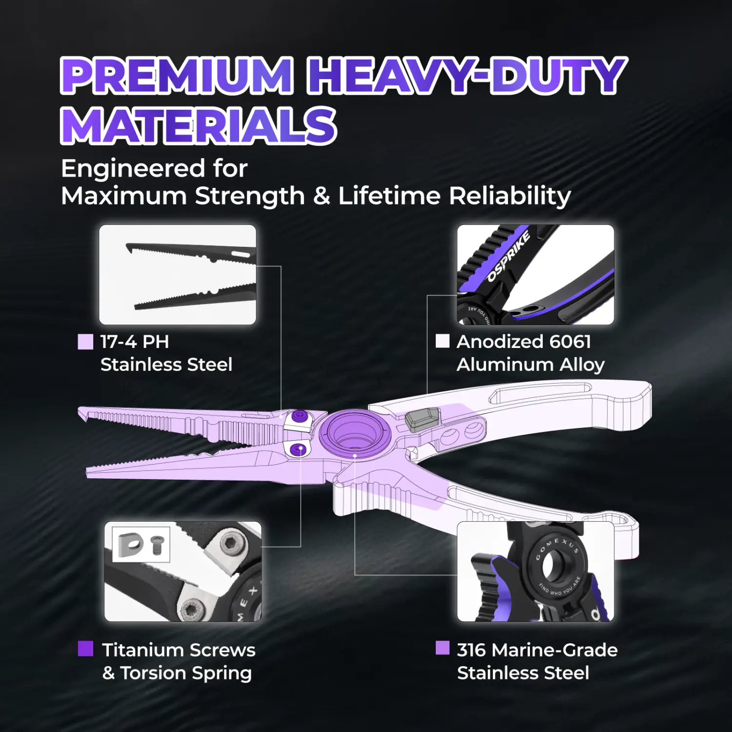 Best 7 Inch Stainless Steel Fishing Pliers | Gomexus Osprike