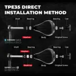 Gomexus TPE35 Direct Installation Method for Shimano Type A and Daiwa Type S Shafts