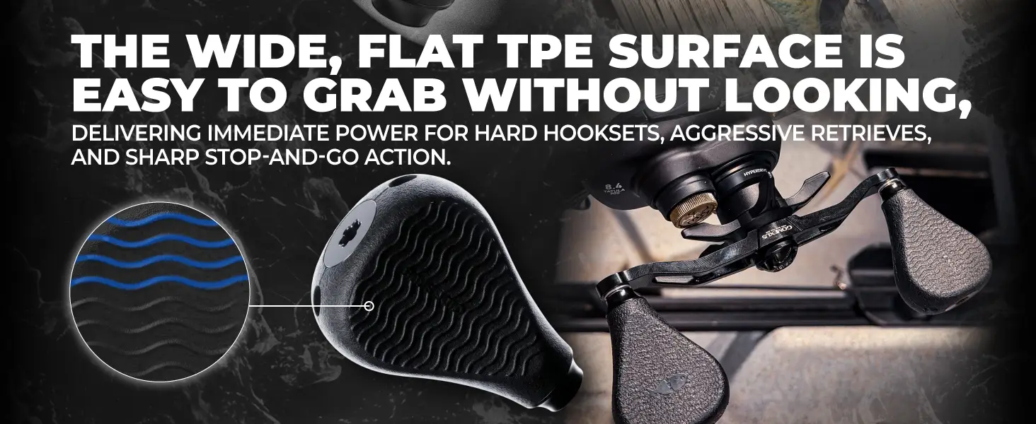 Wide Flat TPE Surface Wave Traction Texture for Wet Grip and Hard Hooksets